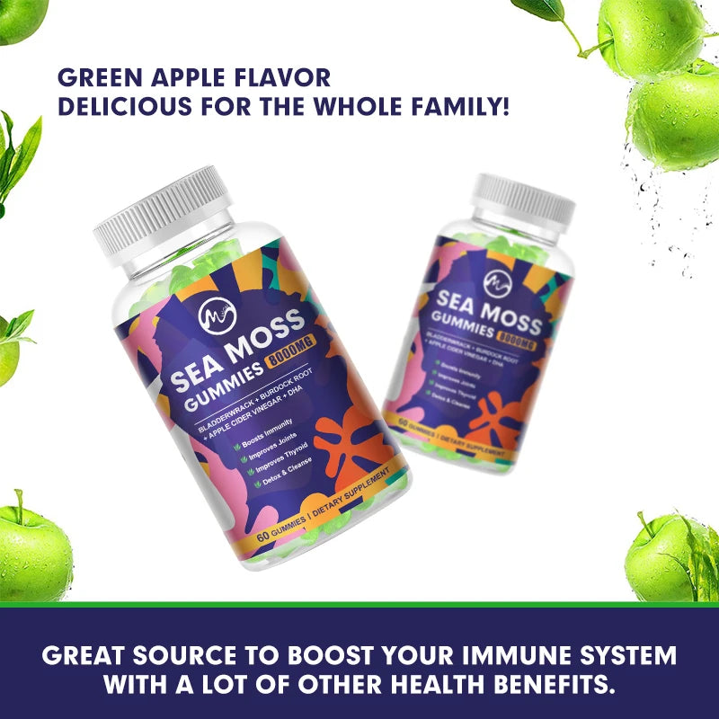 Sea Moss Multivitamin Gummies Replenish Dietary for Adults
