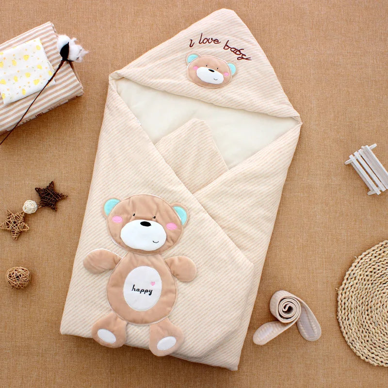 Soft Newborn Wrapping Blanket Baby Sleeping Bag Can Take Off Double Bile Newborn Sleeping Bag Cotton 0-12 Months Baby Blanket