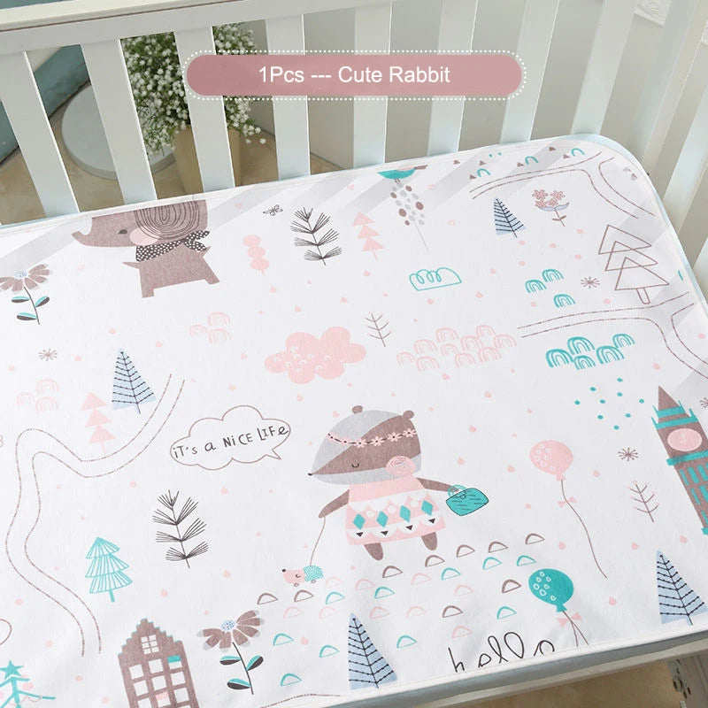 Cartoon Baby Diaper Changing Mat Soft Cotton Cute Diaper Changer For Newborn Waterproof Changing Pads Mattress Floor Play Mats