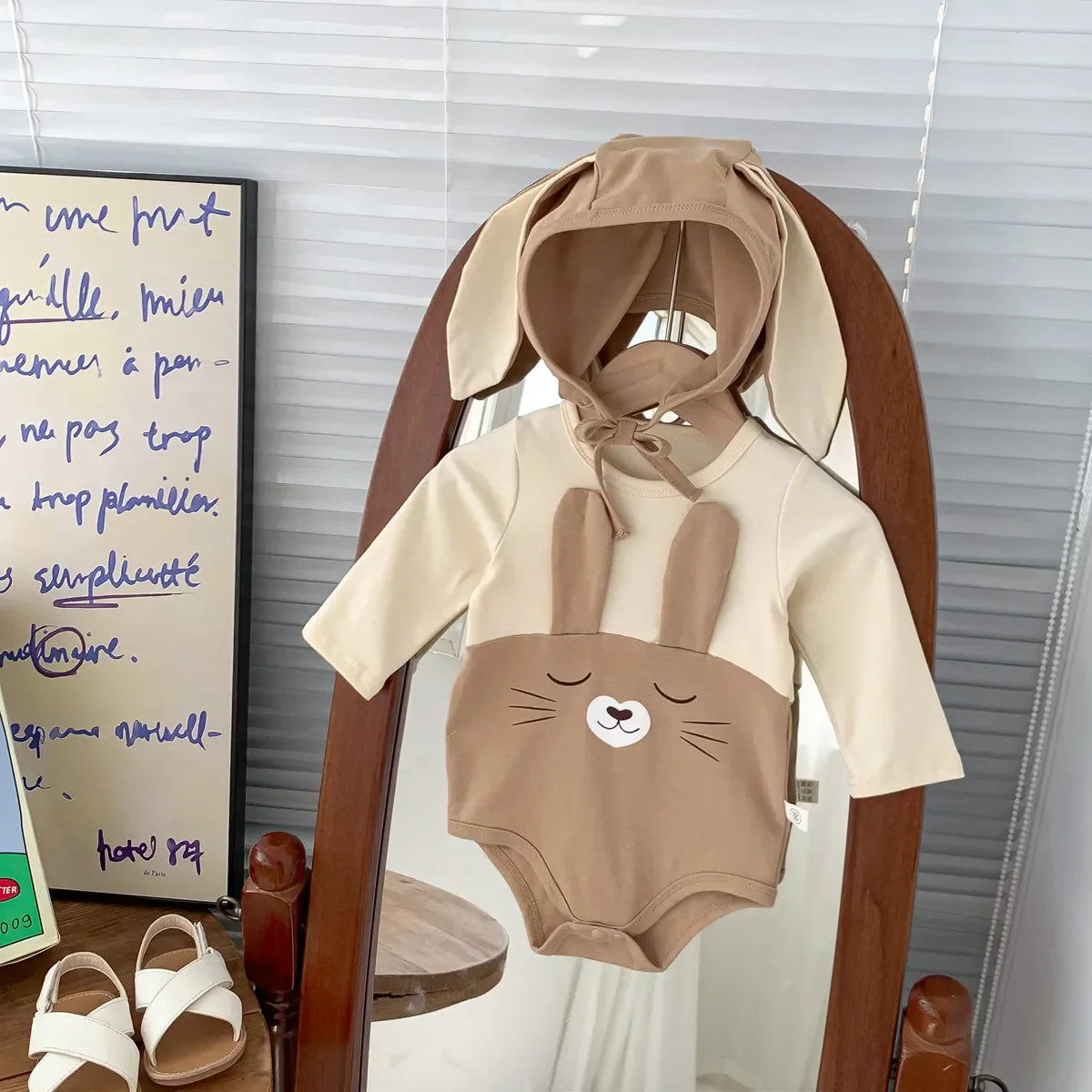 Newborn Clothes Baby Cute Bodysuit with Hat Summer Clothes