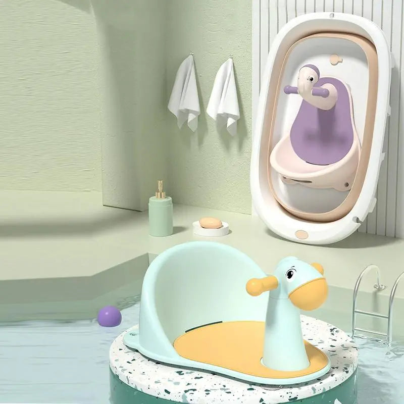 Baby Shower Chair Compact Baby Bath Seat With Ultra Strong Suction Cups Non-slip Padding Infant Seat Baby Bath Tub Supplies