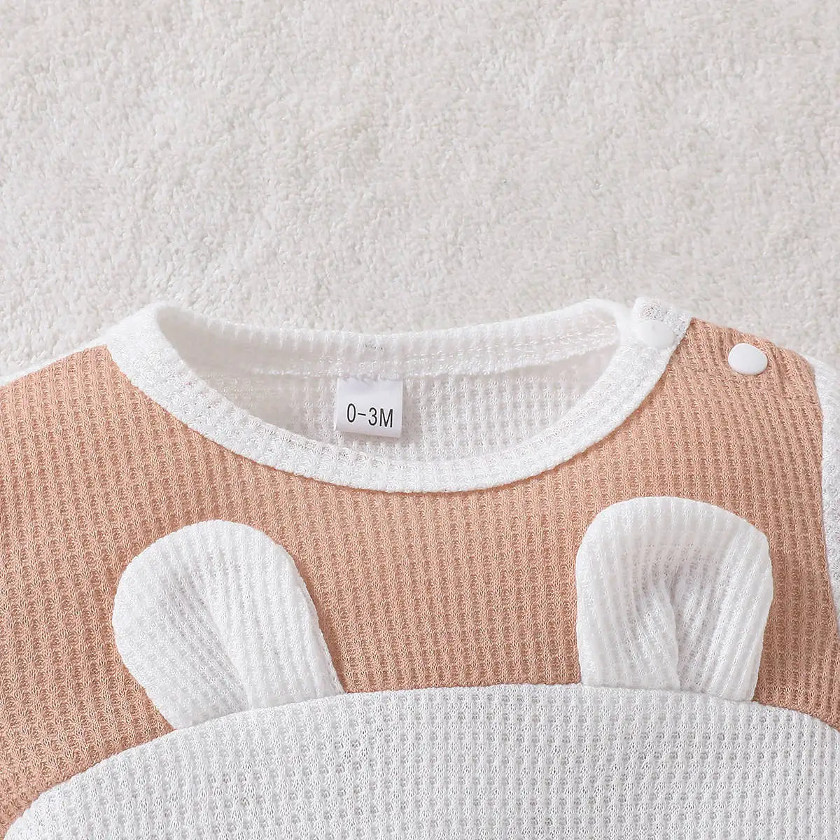 Newborn Infant Baby Boy Clothes Sets Spring Autumn Waffle Long-Sleeved Cute Jumpsuit+Hat 2 PCS Toddler Girls Clothes