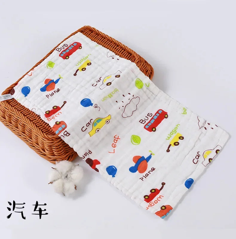 Baby Saliva Towel, 6-layer Gauze Square Towel, Pure Cotton Baby Handkerchief, Newborn Bath Towel, Facial Towel burp cloth