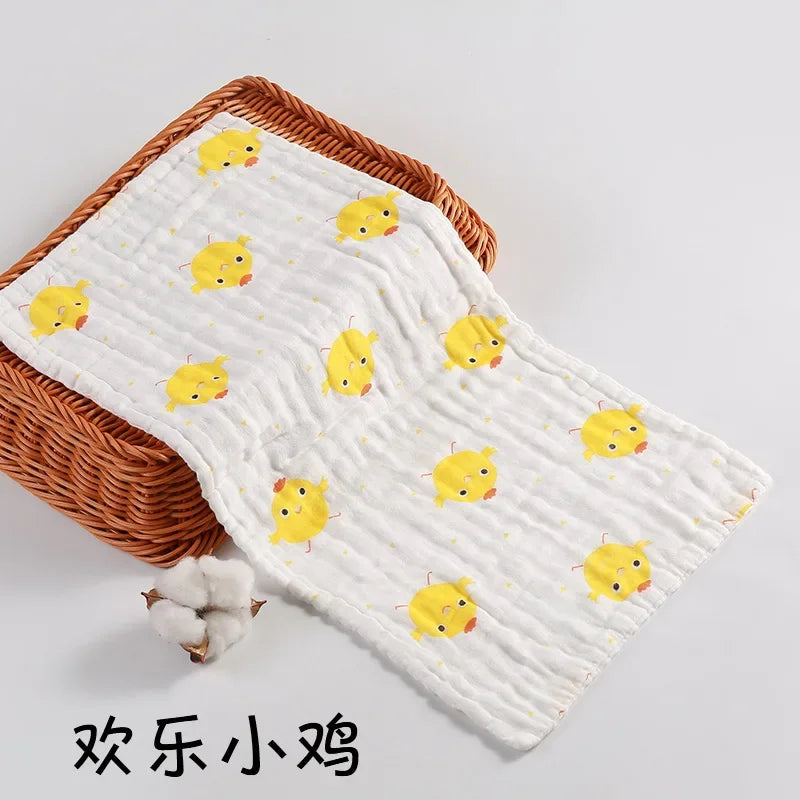 Baby Saliva Towel, 6-layer Gauze Square Towel, Pure Cotton Baby Handkerchief, Newborn Bath Towel, Facial Towel burp cloth