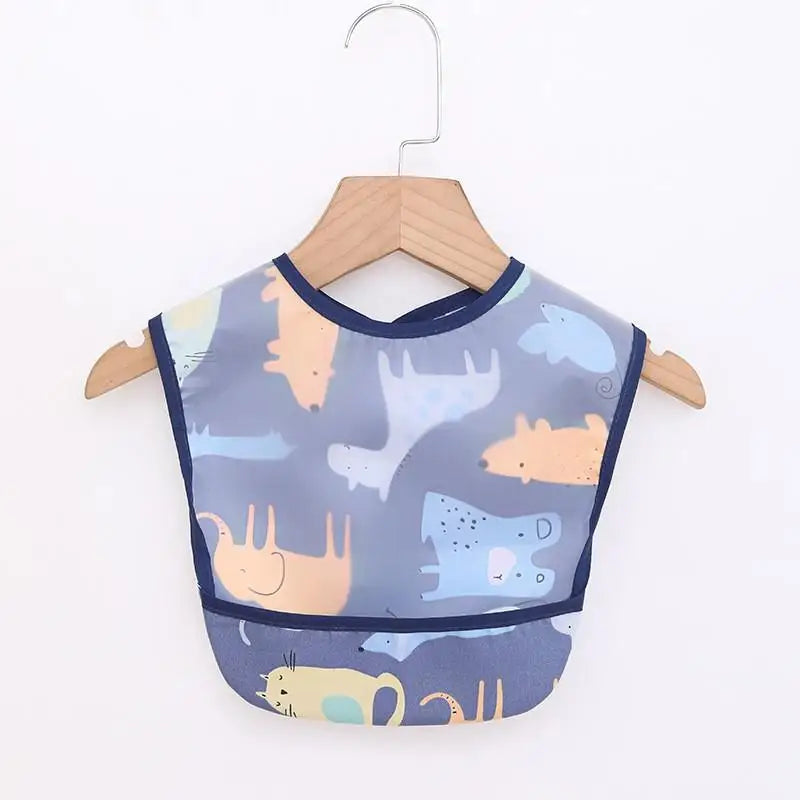 Baby Feeding Bib Apron Pocket Infant