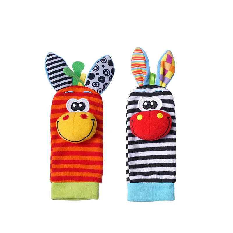 Baby Toys 0 6 12 Months Cute Stuffed Animals Baby Rattle Socks Wrist Baby Rattles Newborn Toys Make Sounds Games For Babies