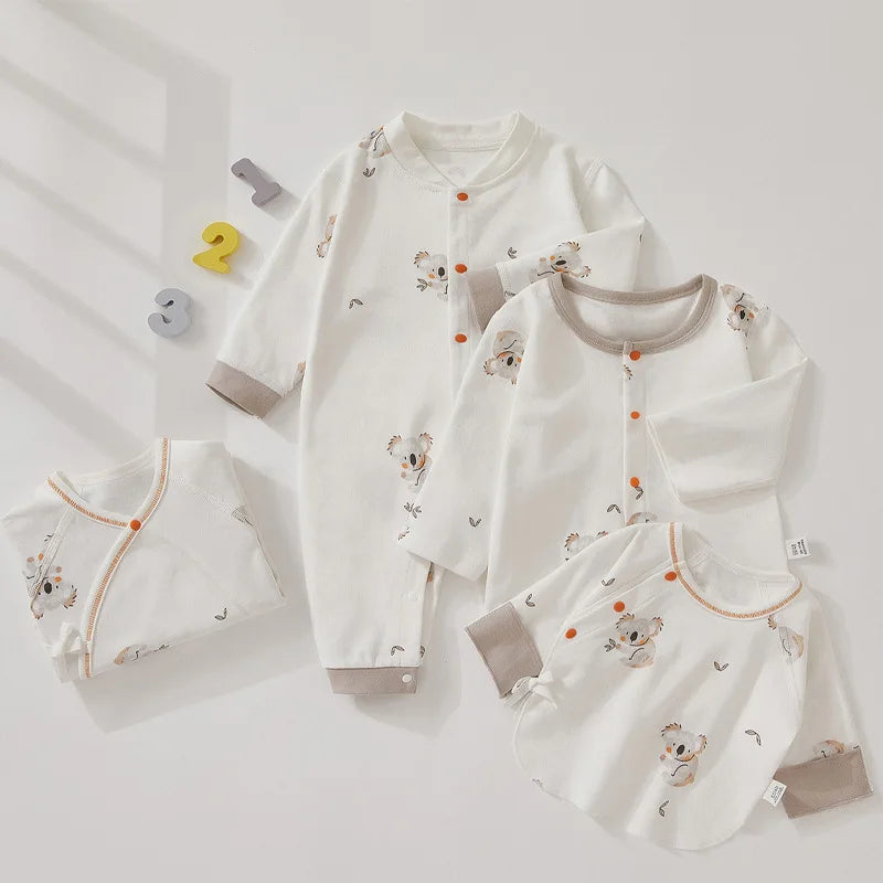 Spring Baby Boys and Girls Comfortable Cotton Bodysuit Boneless