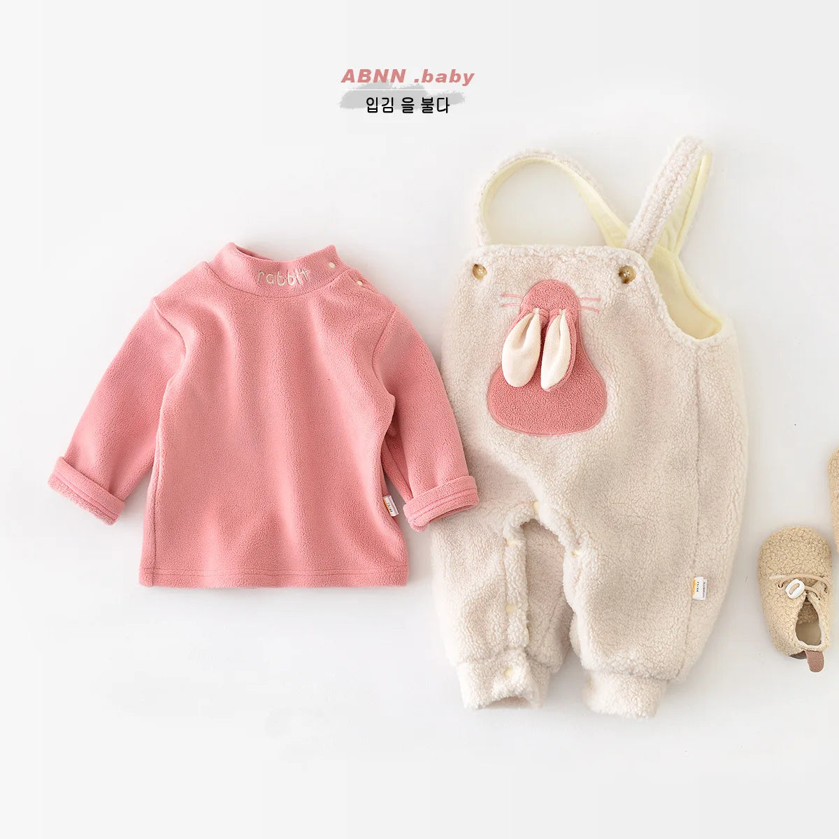 Winter Baby Girl 2PCS Clothes Set Fleece Long Sleeve