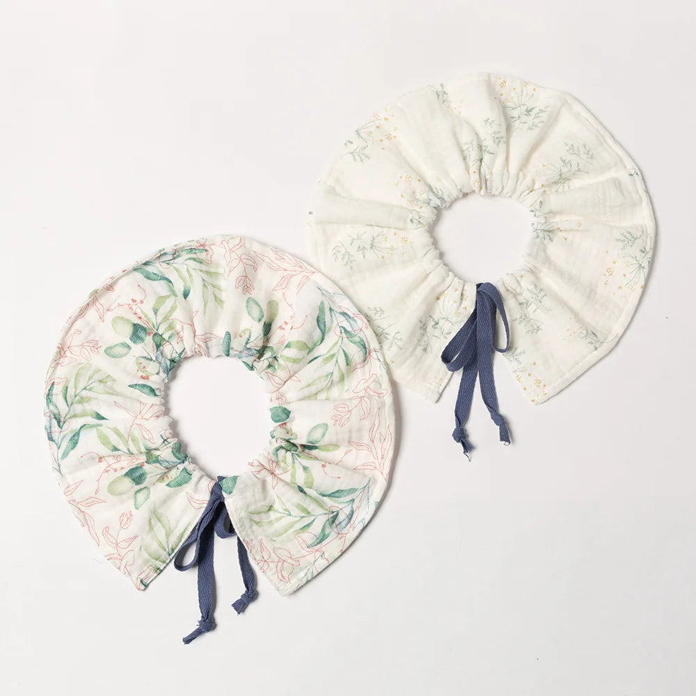 Cotton Gause Baby Bibs Fashion bib 360 Flower Newborn Bib Infant Burp Cloths Bandana Scarf for Kid Girl Boy Feeding Saliva Towel