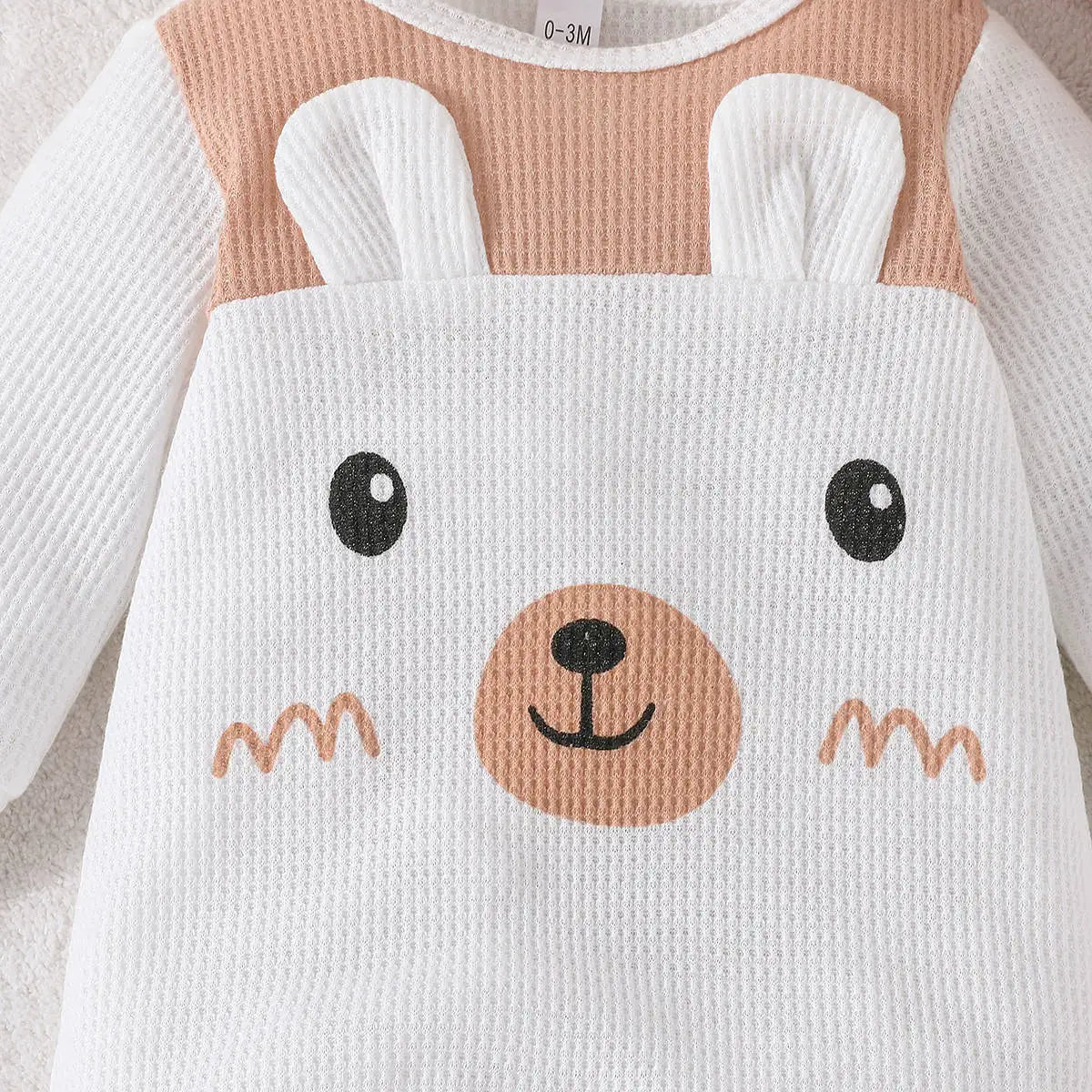 Newborn Infant Baby Boy Clothes Sets Spring Autumn Waffle Long-Sleeved Cute Jumpsuit+Hat 2 PCS Toddler Girls Clothes