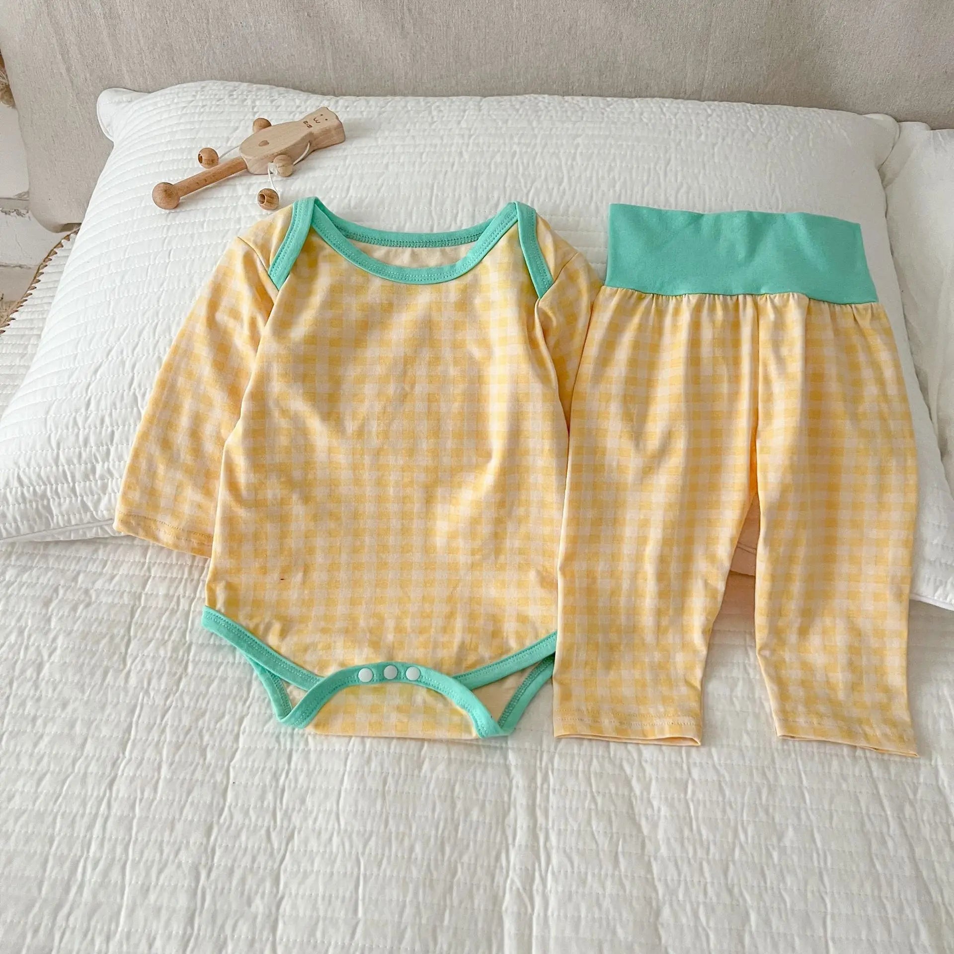 Long Sleeve Bodysuit Toddler Leggings 2pcs Set Cotton Outfits