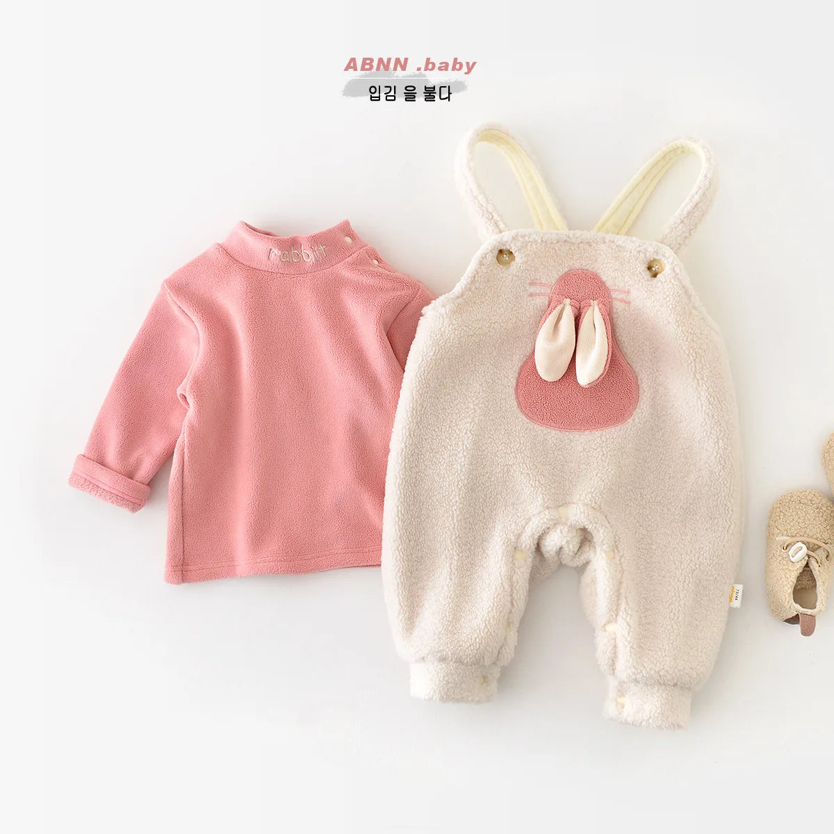 Winter Baby Girl 2PCS Clothes Set Fleece Long Sleeve