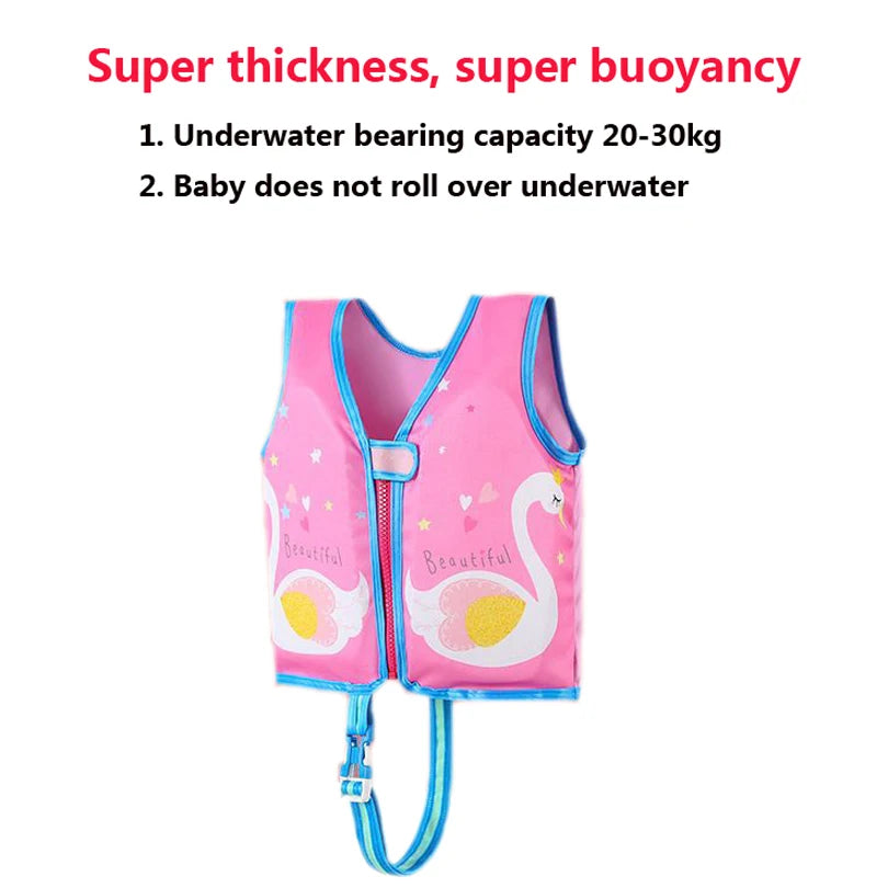 Baby Swim Buoyant Vest Kids Learn Swimming Aids Swim Trainer Child Life Jacket Boy Girl Cute Swimsuit Swimming Pool Accessories