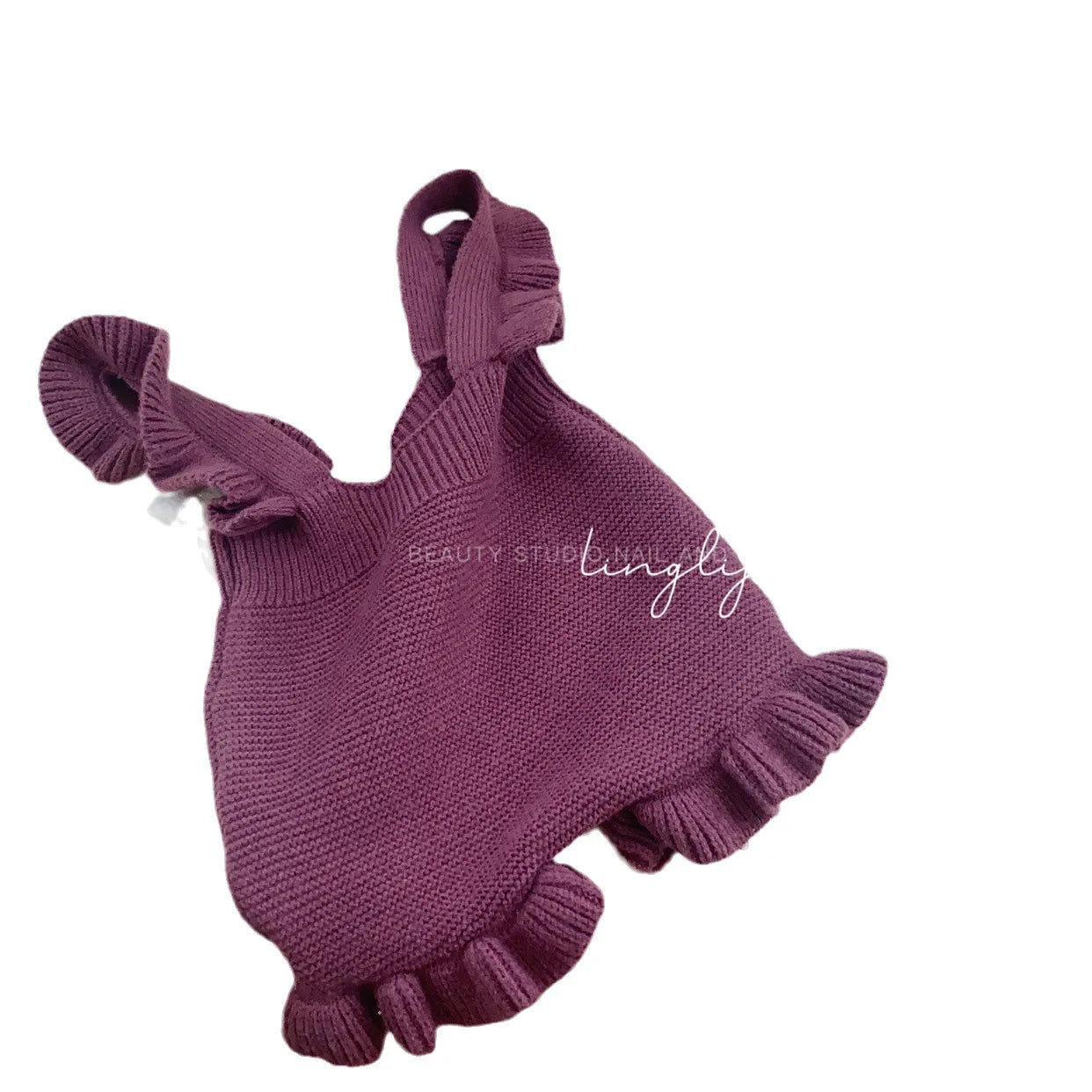 Baby Girls 2PCS Tops Knitted Suspender Pants Set Outfits