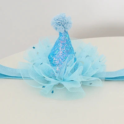 Birthday Girl Hat Baby Hair Band Little Crown Sequin Princess Hat Headwear Party Hat Birthday Crown First Birthday Pink Blue Hat