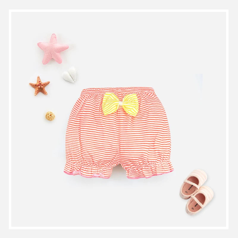 Clearance 100%Cotton Baby Underpants Kids Girl Infant Fashion Stripe Bow Panties For Children High-Quality Shorts Gifts