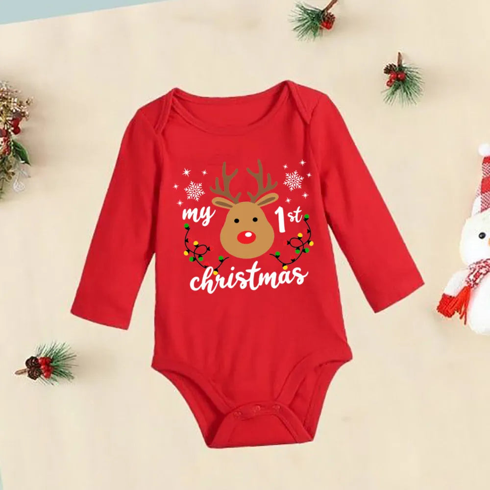 My First Christmas New Born Baby Bodysuits