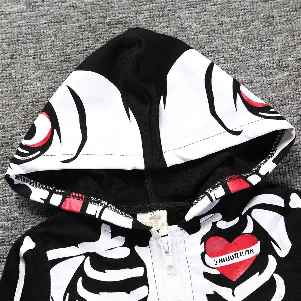 Baby Boy Clothes Funny Skeleton Halloween Costume Long Sleeve Clothes