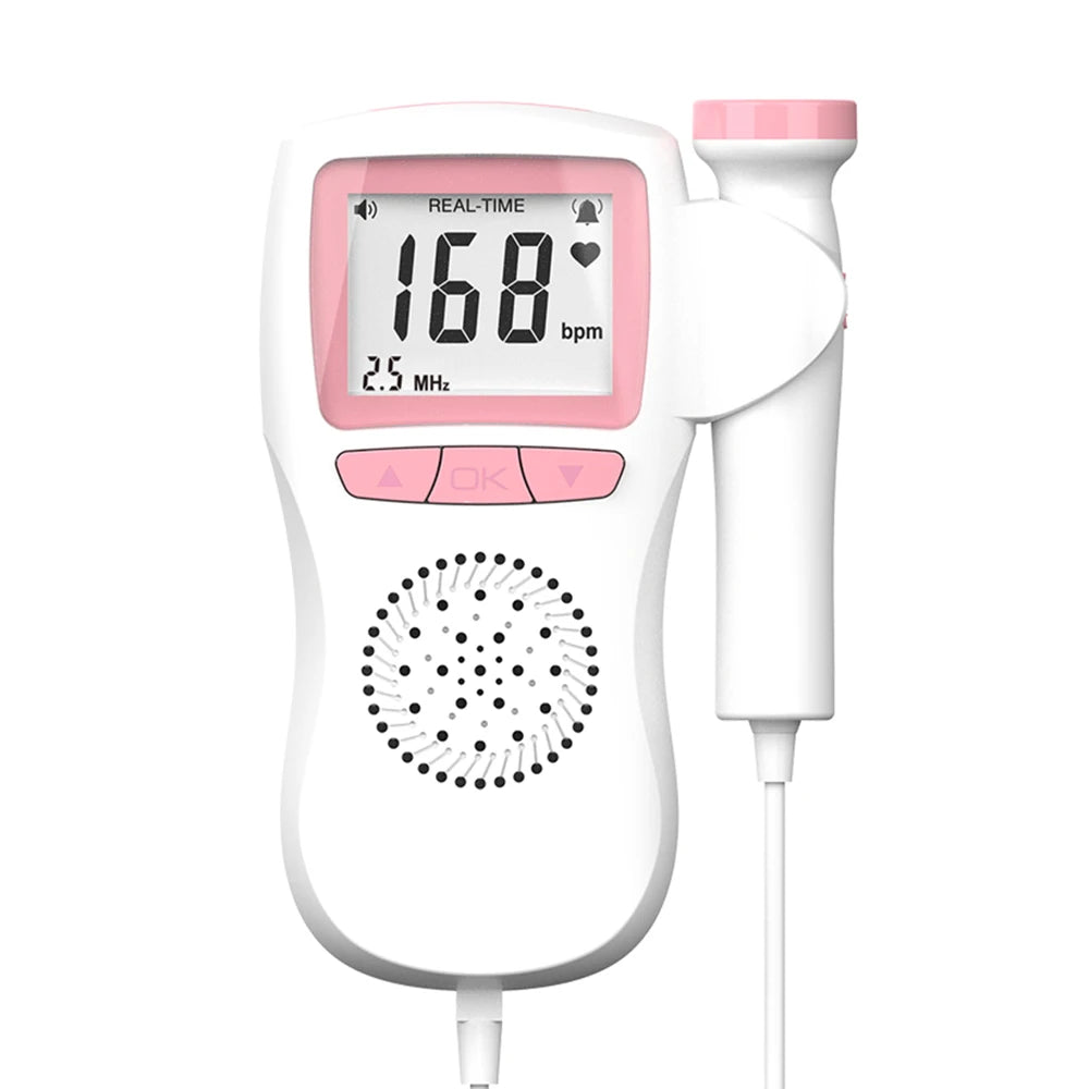 Bluetooth 2.5MHz Upgraded Doppler Fetal Heart rate Beat Monitor Home Pregnancy Baby Fetal Sound Heart Rate Detector No Radiation