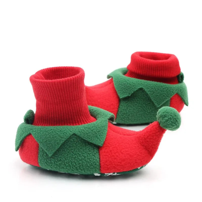 Baby Shoes Girls Winter Ankle Boots Christmas Party Loafer Newborn Gift Warm Snow Booty Toddler Walker Baby Boy Slipper Moccasin