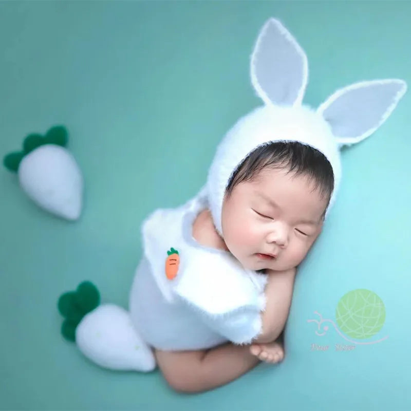 Baby Innovative Cute Photography Theme Clothing Rabbit Modeling Shooting Props Hundred Days Photography Clothing Decoration