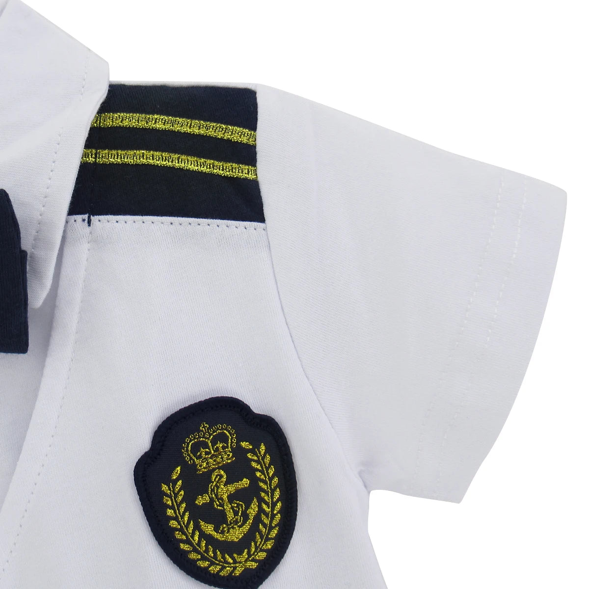 Baby Boys Captain Romper Costume Infant Set with Hats Shoes