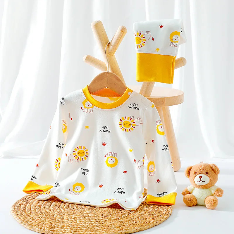 Cotton Underwear Set Infant Toddler Boy Girl Cartoon Printed 2 Pieces