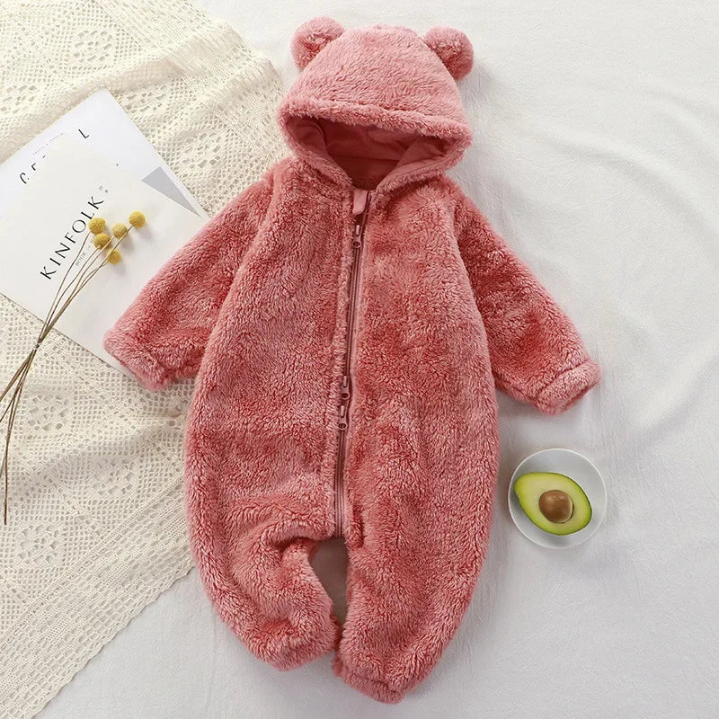Baby Girl Romper New Born Boys Overall Thickened Warm Bear Rabbit Cotton Newborn Baby Clothes Baby Autumn Winter Romper Bodysuit
