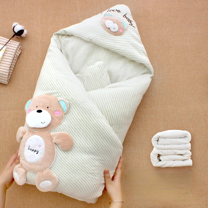 Double Bile Newborn Sleeping Bag Cotton 0-12 Months Baby Blanket