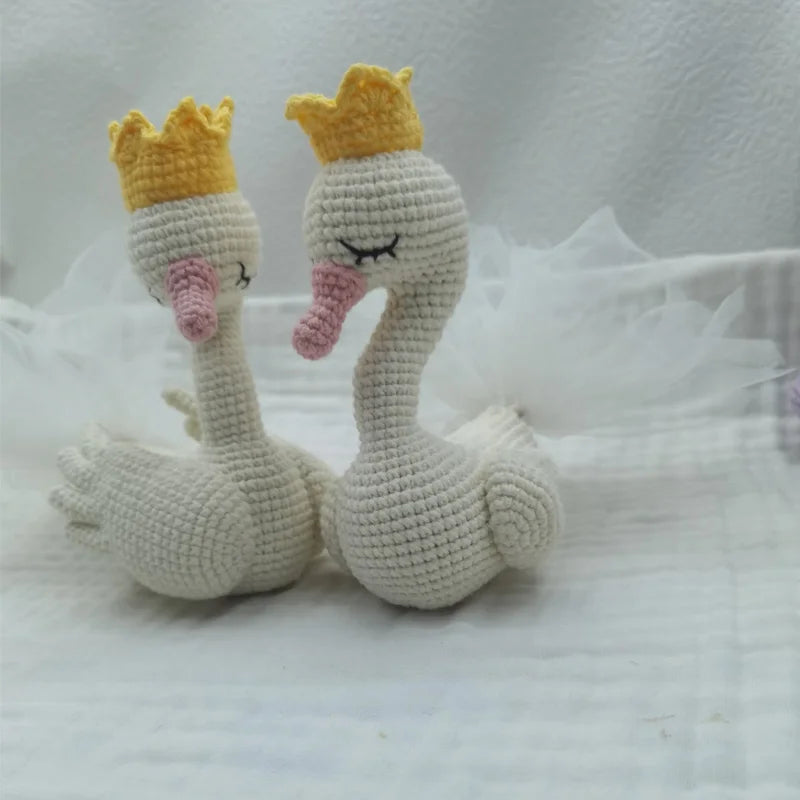 Baby Soother Appease Towel Bib Soft Swan Sleeping Doll Teether