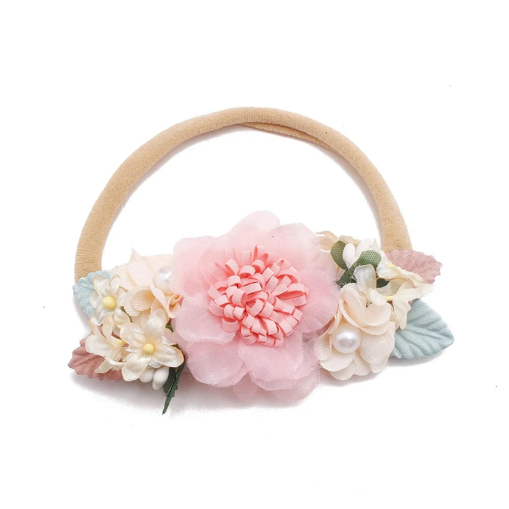 Baby Princess Flower Headband Girl's Hair Band Children's Samll Flower Hairdress Versatile Baby Flower Baby Headband  Baby Girl