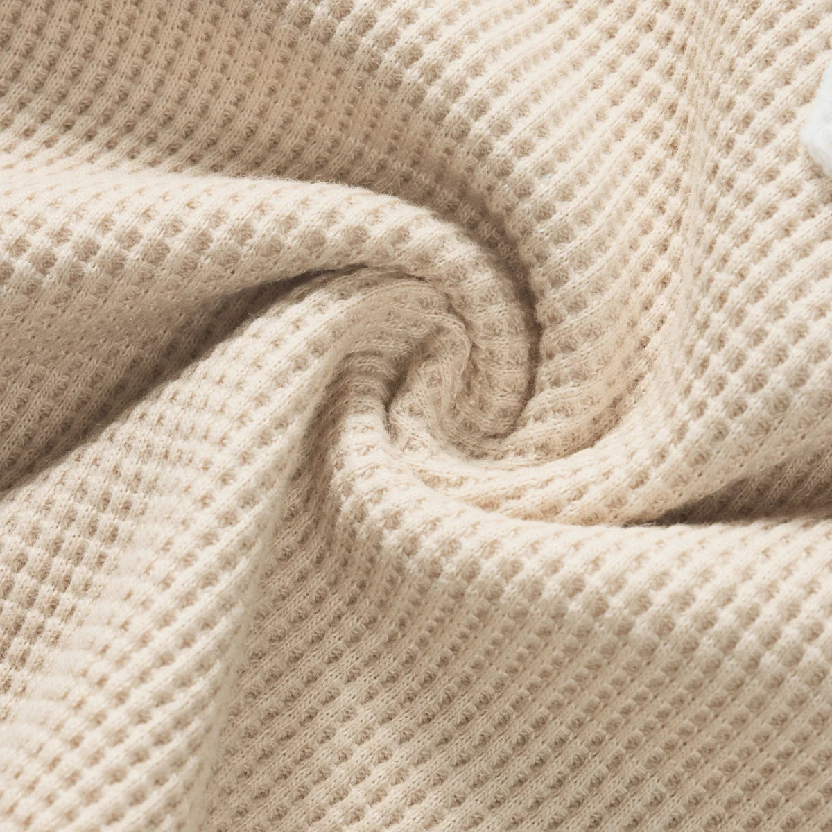 New Baby Waffle Sweatshirt Tops+Pants Suit Tracksuit