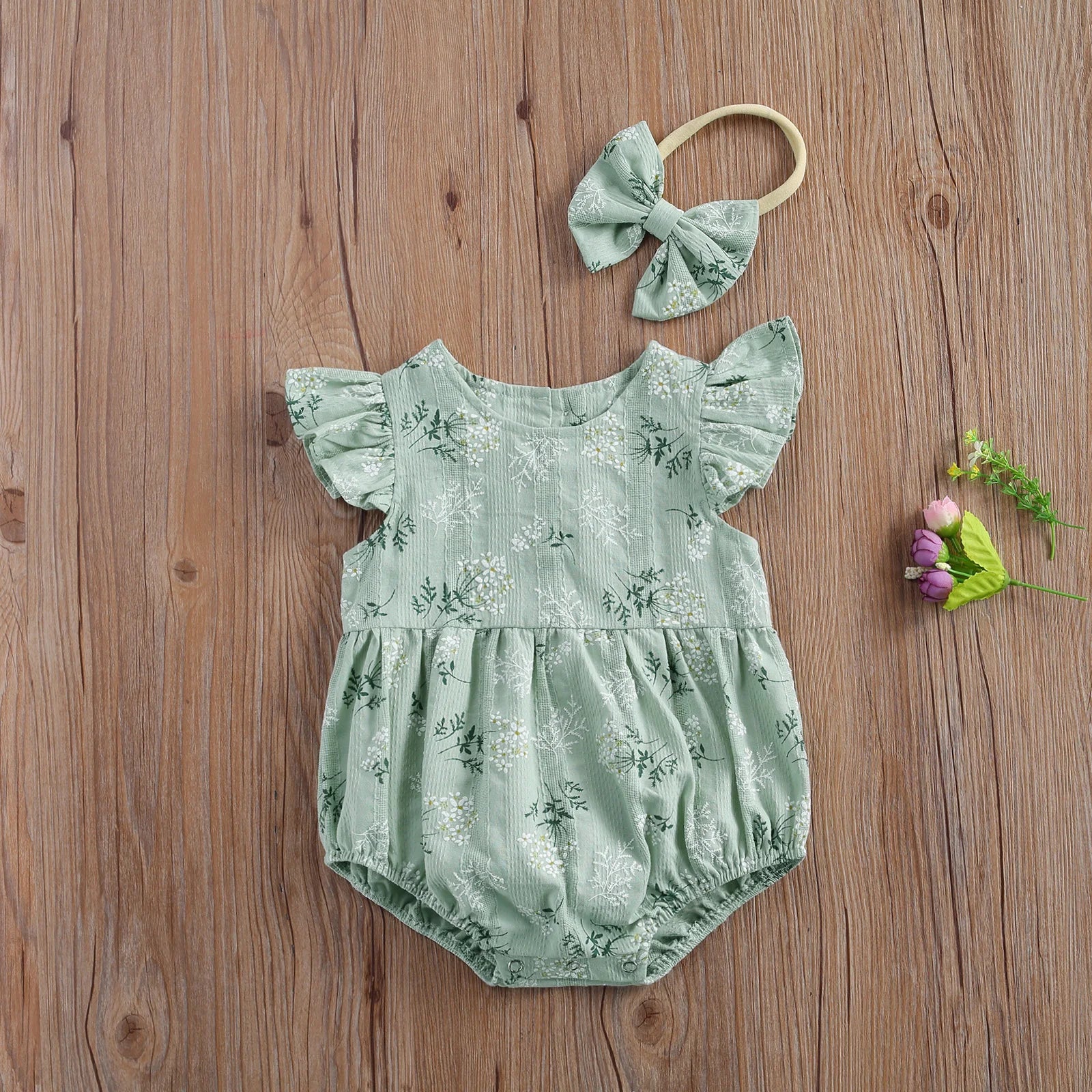 Spring Newborn Baby Girls Rompers Ruffle Cotton bodysuits