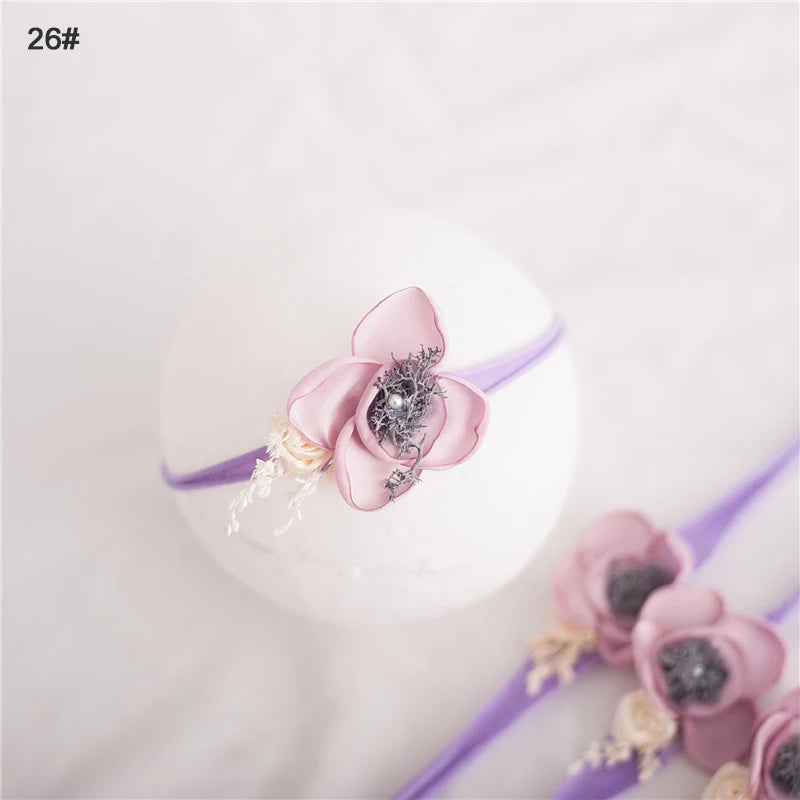 Baby Girl Headbands Bows Flowers Elastic Bebe Infant Hair Accessories for Newborn Photography Props Headwear
