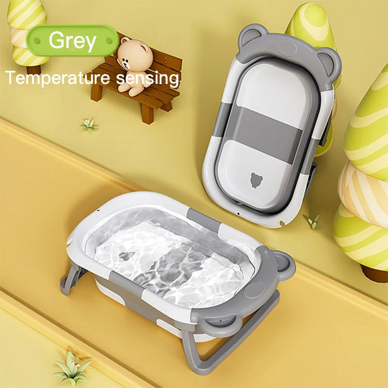 Baby foldable children's bathtub home newborn baby bathtub can sit and lie down baby bath basin