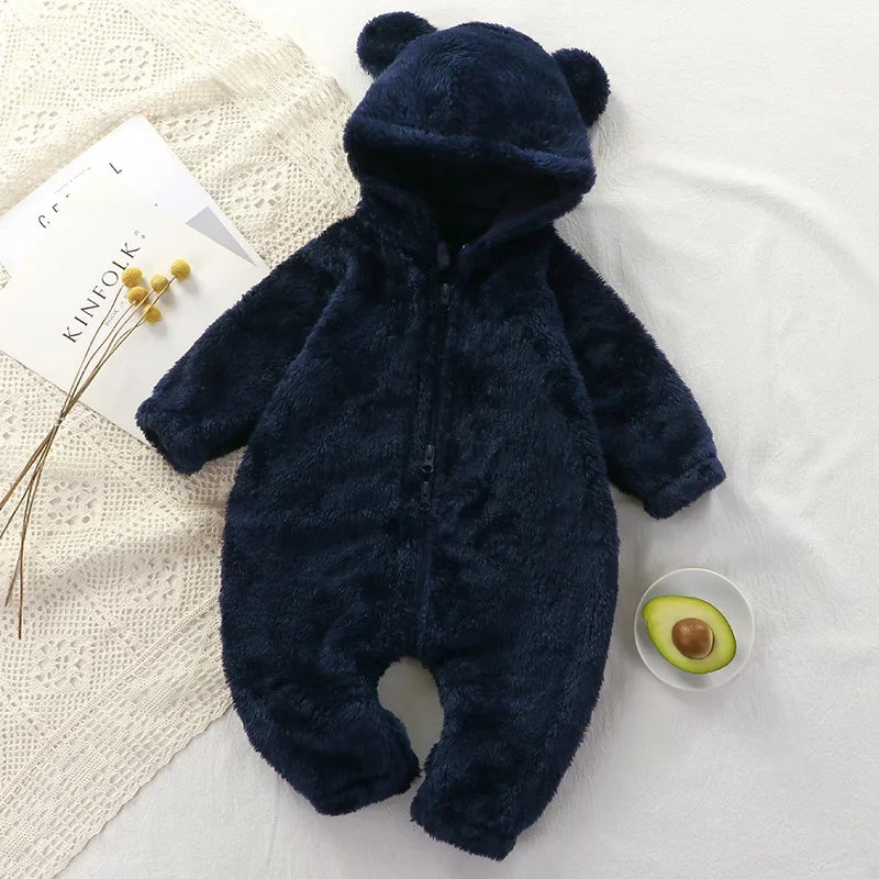 Baby Girl Romper New Born Boys Overall Thickened Warm Bear Rabbit Cotton Newborn Baby Clothes Baby Autumn Winter Romper Bodysuit