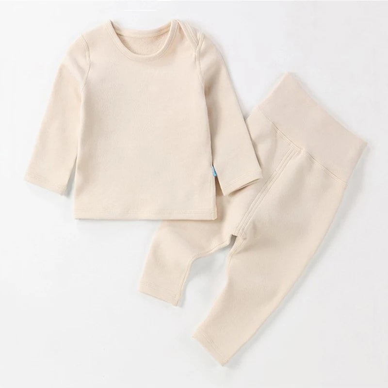 Winter 0-3 Years Baby 2-piece Set Cotton Thermal Underwear