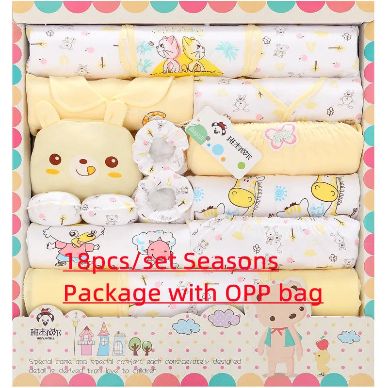 Baby Clothes Set For Newborn Bibs Cap Socks Blanket Cotton