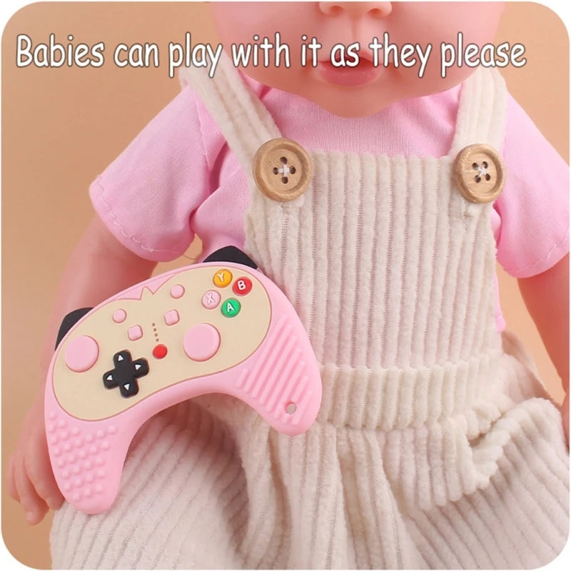 Safe Silicone Beads Baby Teether TV/Game Remote Control Shape Newborn Teething Sensory Toys  Molar Gum Pain Relief Teether