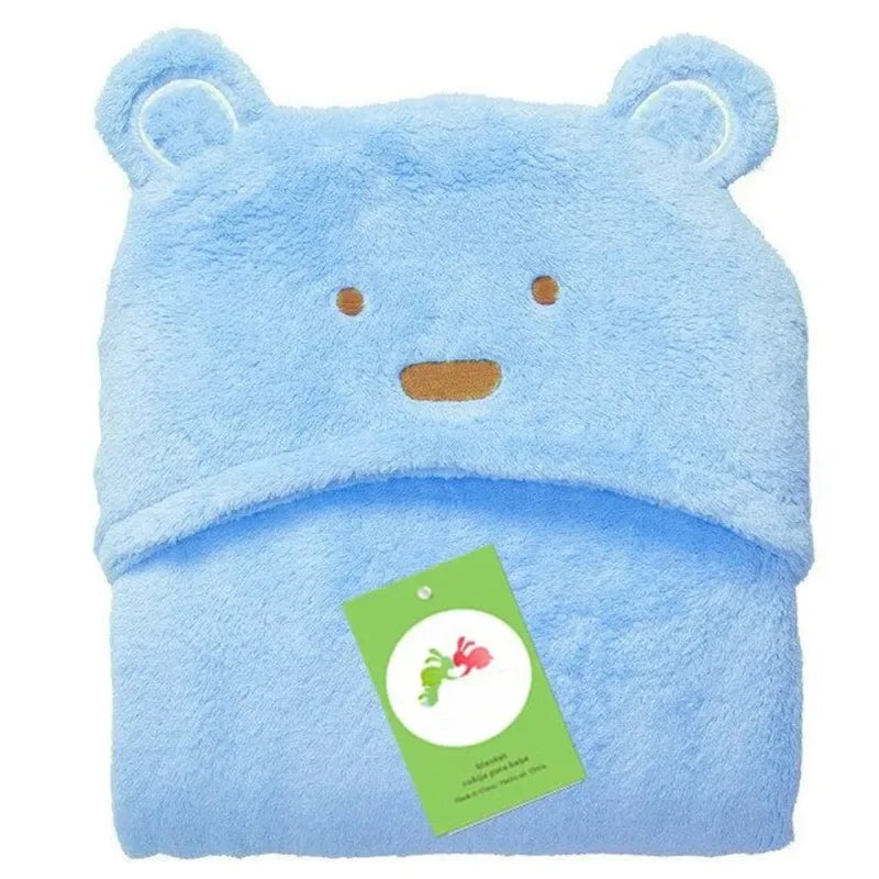Giraffe Bear Baby Hooded Bathrobe Soft Bath Towel