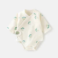 Cartoon Bear Print Baby Newborn Soft Cotton Long Sleeve Bodysuit