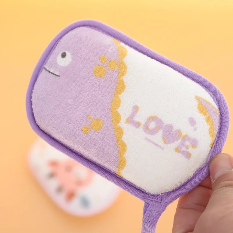 Cartoon Baby Bath Sponge Shower Cleaning Brush