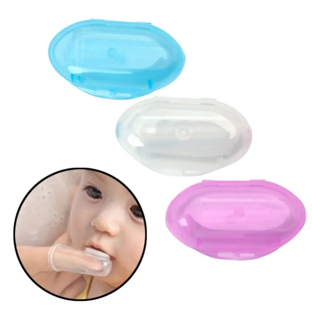 Baby Toothbrush Dental Care Silicone Clear Finger Brush Teether