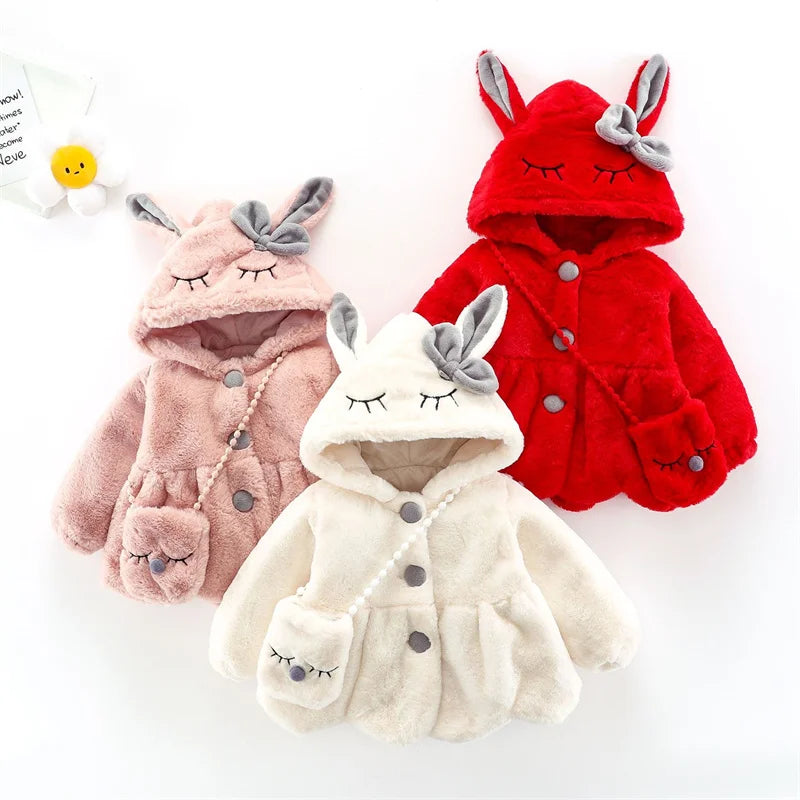 Baby Plush Jacket Cute Rabbit Ears