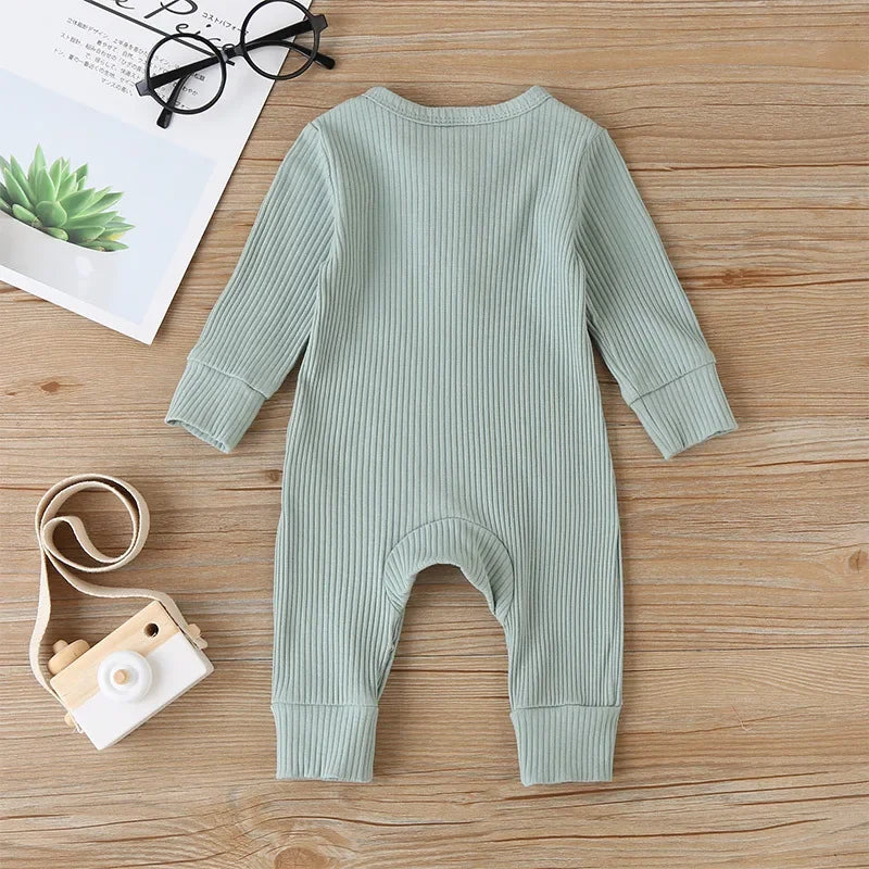 Baby Boys Girls Overalls Cotton Long Sleeve Jumpsuit