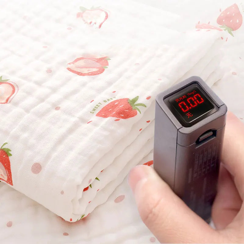 Baby Cute Cartoon Blanket 100% Cotton Spring Summer Newborn 6-layer Gauze Soft Absorbent Bath Tower Swaddle Blanket Shower Wipes