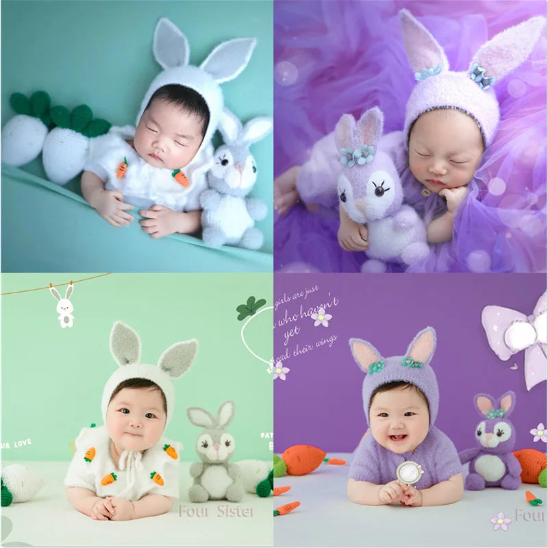 Baby Innovative Cute Photography Theme Clothing Rabbit Modeling Shooting Props Hundred Days Photography Clothing Decoration