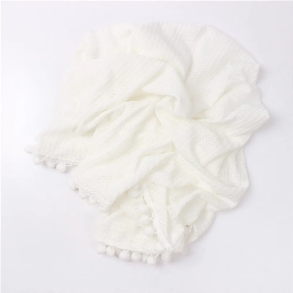 Cotton Muslin Swaddle Blankets for Newborn Baby Tassel Receiving Blanket New Born Swaddle Wrap Infant Sleeping Quilt Cover 90x90