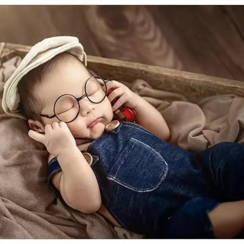 Baby Outfit  NewBorn Photography Props Gentleman Baby Overall Vintage  Photoshoot Clothing