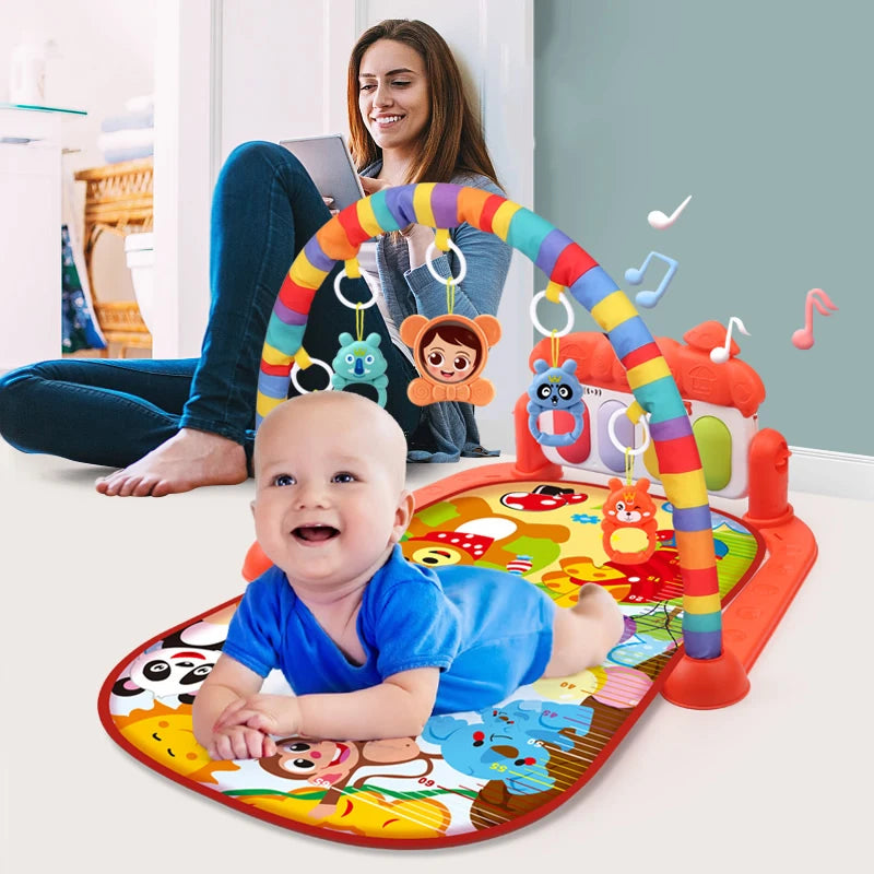 Baby Music Rack Play Mat Playmat Piano Keyboard Puzzle Carpet Gym Crawling Activity Rug Early Educational Toy For Infant Gift